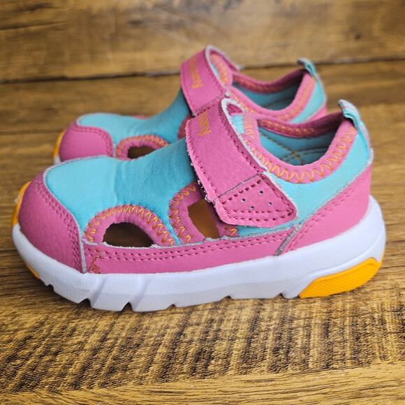 Saucony Quicksplash JR Pink Blue Slip on Watershoe sneaker sz 5.5M - Picture 4 of 9